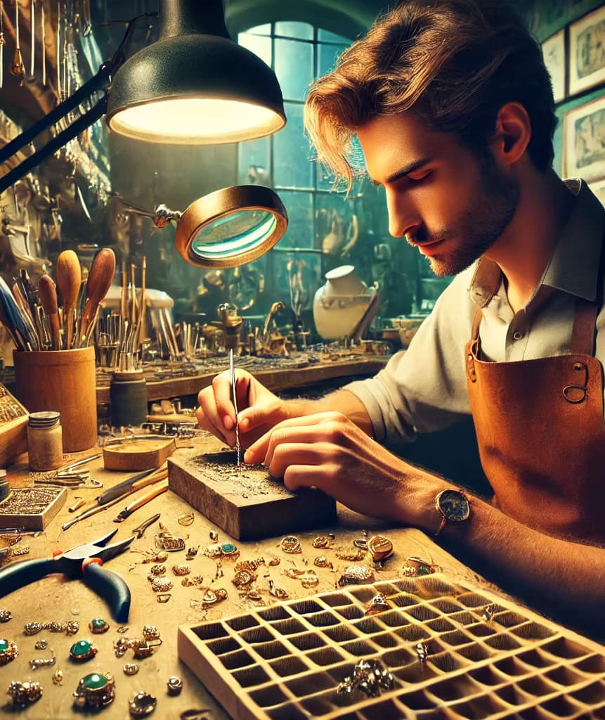 Master jeweler at work — Asmond Jewelry Repair